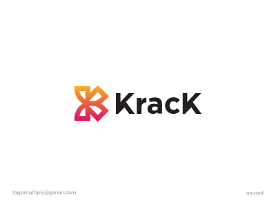 Krack logo/ K logo brand identity branding business logo company logo gradient icon k k logo letter k letter logo lettering logo logo design logomultiply logos saas tech web3