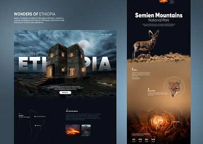 Visit Ethiopia 3d ethiopia graphic design ui website design webui