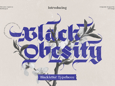 Black Obesity Blackletter Font blackletter design font fonts letteing typeface