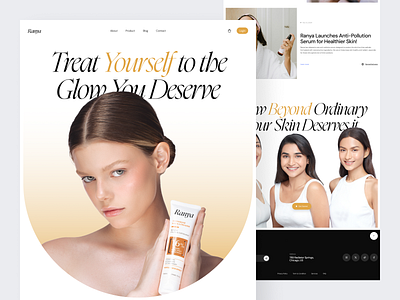 Ranya® - Skincare Landing Page beauty beauty care cosmetics ecommerce landing page shop skin skincare skincare website web design website design