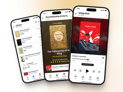 Audiobooks audiobook ios mobile ui ux