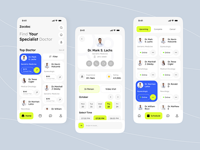 Book Doctor Appointment Online app design book doctor online booking app doctor app doctor appointment medical booking app mobile app online consultation app online doctor online healthcare patient app schedule ui design