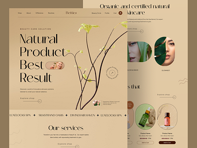 Beauty Product Ecommerce Landing Page Design beauty beauty product design beauty products online beauty website best hair care cosmetics cosmetics website e commerce ecommerce website haircare landing page landingpage makeup shop skincare store ui ux web design website