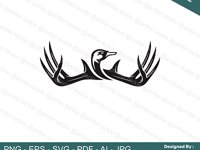 Duck Deer Antler Hunting Logo Exclusive Licence Designed deer logo