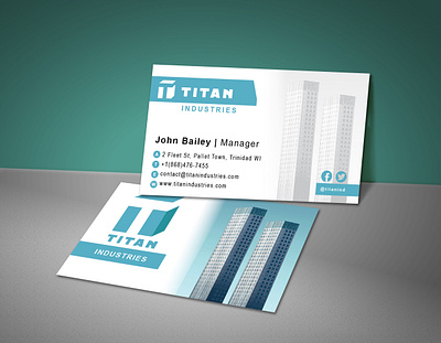 Business Card Design advertisement architecture branding business business card call card contractor corporate design digital marketing engineer graphic design industrial logo marketing promotional real estate social media titan