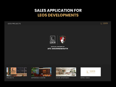 Real Estate Sales Application for Leos Developments leos application presentation application real estate real estate application sales application