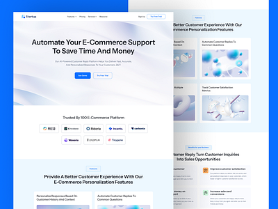 Automate E-Commerce - SaaS Landing page automation best design design ecommerce fintech home homepage inspiration landing page saas saas web saas web design saas website startup ui uiux ux web web design website