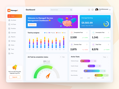 Service Management (Dashboard) agency management clean dashboard designer service management task management uiux webapp