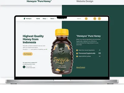 Website Design - Honeyco figma landing page ui website design
