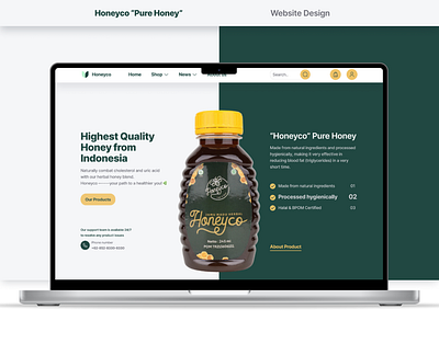 Website Design - Honeyco figma landing page ui website design