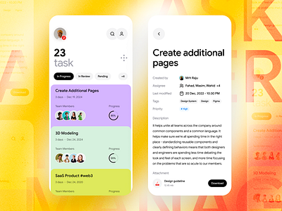 Task Manager app design clean dribbble mobile ios ui layout mobile app design mobile ui progress task app task app ui task manager task ui to do app to do list trendy design ui ui design ux design wip work management