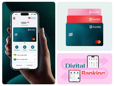 Digital banking App Virtual Card Creation I Swiftt app design branding digital banking app digital payments financial app fintech app mobile app ux