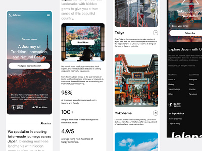 Jalapan - Travel Responsive Web Design design japan japan travel website landing page mobile mobile app responsive responsive design travel design travel web apps travel website ui ux web web design web travel