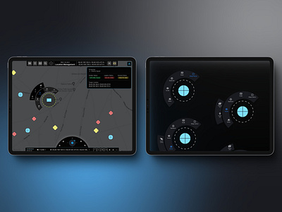 Radial Menu action dashboard design dockbar folderbar friend hostile itemmenu location map mapmanagement menu radialmenu swiperadialmenu tablet tabletuserinterface topbar ui uxdesign wardashboard