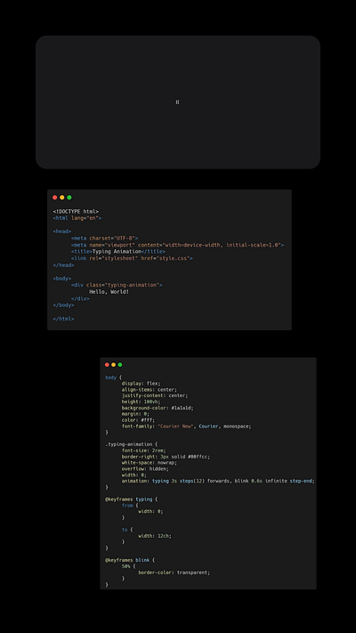 Typing Text Animation css design frontenddev frontenddeveloper html webdeveloper webdevelopment