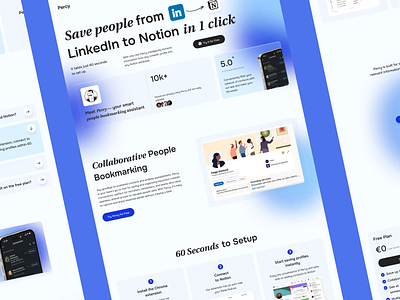 Landing page for an Extension for Crome | UX/UI Design bento blue chrome design desktop extension gradient grain graphic design landing landing page logo minimalism motion graphics ui ux uxui web design