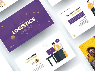 Logistic Presentation Template Design clean design design design strategy educational slides google slides design google slides template illustration marketing presentation presentation layout ui