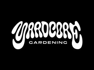 Yardcore Gardening calligraphy font lettering logo logotype typography vector