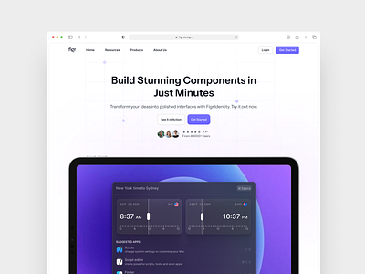 Landing Page | Light Theme components design figma landing page light theme modern ui ui design uiux ux web web page website