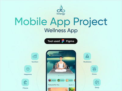 Mobile App Design for Wellness App app design illustration mobile mobile app uiux ux ux design