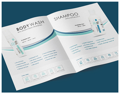 Cosmetic Company Brochure adobe illustrator branding brochure design cosmetics flyer graphic design wash without water