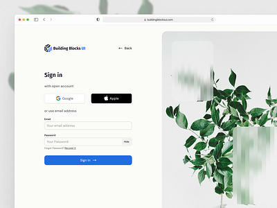 Sign in | Building Blocks UI Kit building blocks building blocks ui components design figma interface layers sign in ux
