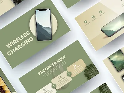 Wireless Charging Presentation Template Design clean design design design strategy educational slides google slides design google slides template illustration marketing presentation presentation layout