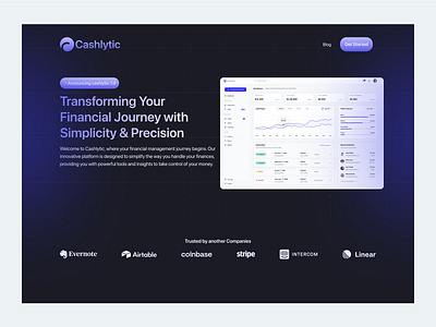 Cashlytic - Finance Landingpage 📈 app design figma finance ui ux