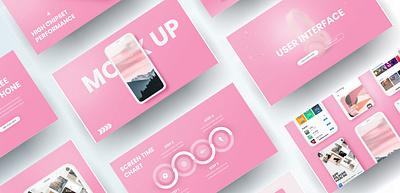 Pink Gadget Presentation Template branding creative sales presentation design strategy sleek powerpoint