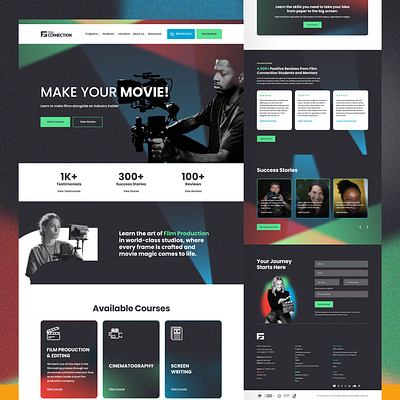 Film Production Website Design branding design figma illustration modern design trending trending design ui uidesign uiux visual design website websitedesign