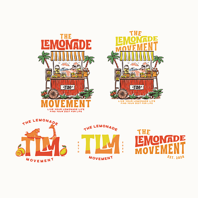 The Lemonade Movement branding design graphic design hand drawn design hand drawn illustration hand drawn logo illustration illustration vintage lemon lemonade logo design the lemonade movement vintage logo