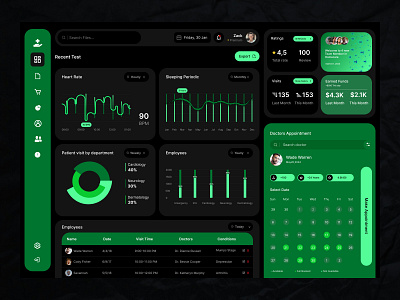 Hospital Management Application Dashboard Design 3d animation branding dashboard design design graphic design header design hero section design home page design illustration interface logo minimal design mobile app adesign motion graphics ui ux web expert web ui website design