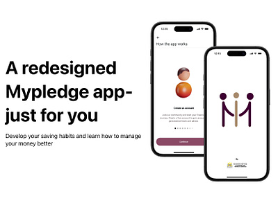 Mypledge App redesign branding fintech illustration ui ux