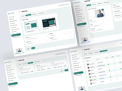 Medical Dashboard admin clinic crm dashboard dashboard setting page design medical medicine minimalis patient patient management saas setting page ui design uiux ux web website