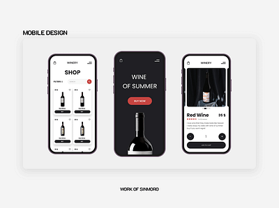 Shiraz Wine mobile version ui