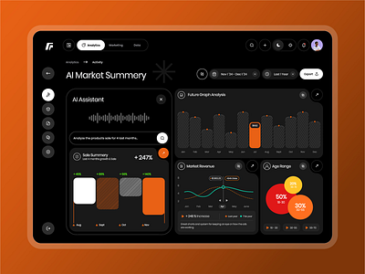 AI-Powered Market Insights Dashboard ai ai dashboard ai insights ai mobile app artificial intelligence custom software dashboard dashboard design data analytics