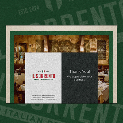 Il Sorrento - Italian Restaurant in New York! brand designer brand identity branding food food logo identity italian restaurant logo logo designer logo ideas logo identity logo maker logos mockups restaurant restaurant branding restaurant logo visual identity