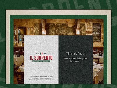 Il Sorrento - Italian Restaurant in New York! brand designer brand identity branding food food logo identity italian restaurant logo logo designer logo ideas logo identity logo maker logos mockups restaurant restaurant branding restaurant logo visual identity