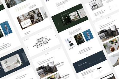 Minimalist Agency UI Kit designer template figma interior design landing page magazine layout minimalist agency ui kit sketch ui design web design website website mockup website template