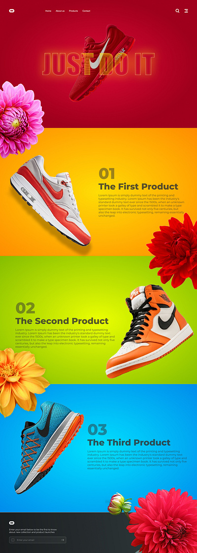 Shoes Website 3d animation graphic design ui