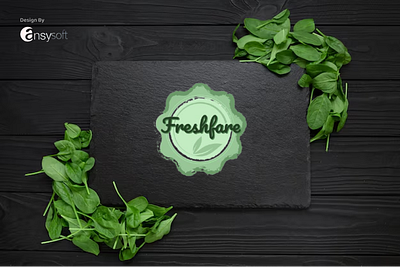 The logo named "Freshfare" has been designed by Ansysoft. adobeillustrator delivery deliveryservice flexibleschedule freshfare logodesign lowcost mealkit minimalwaste