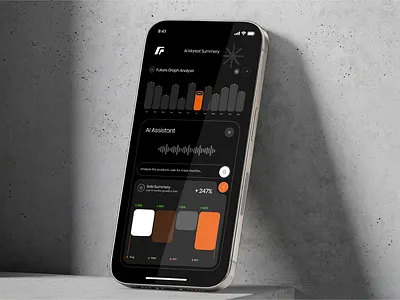 AI-Powered Market Insights Mobile App ai ai dashboard ai insights ai mobile app app design artificial intelligence dashboard dashboard design data analytics finance financial app fintech mobile app mobile design software
