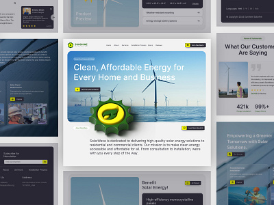 Website Design - Solar Company energy energy company figma solar solar company solar website solar website ui ui web design web user interface website ui