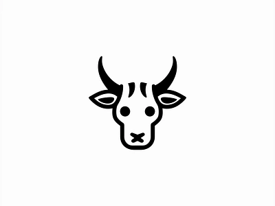 Minimalist Bull Head Logo angus animal beef branding bull cattle design emblem farm icon illustration logo mark minimalist ox restaurant sports vector