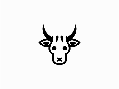 Minimalist Bull Head Logo angus animal beef branding bull cattle design emblem farm icon illustration logo mark minimalist ox restaurant sports vector