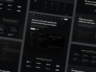 Free landing page figma template dark ui figma template free template landing saas landing ui design