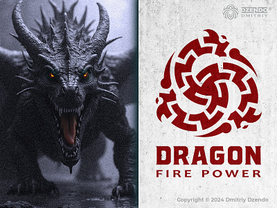 Sacred Dragon Logo branding dragon cult dragon emblem dragon logo dragon power dragon symbol logo modern dragon mythical beast powerful dragon three headed dragon