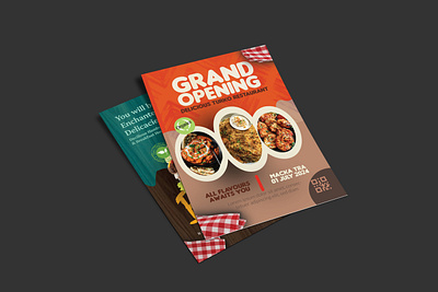 Restaurant Flyer branding brochure burger design flyer food illustration menu