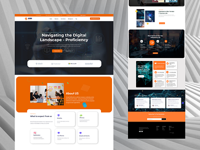 AGM Technology - Digital Agency Redesign. figma landing page redesign ui