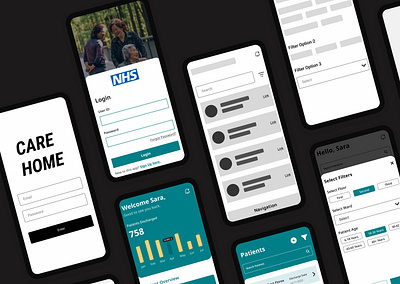 Bed Finder Mobile app Case Study branding figma mobile app design personas prototyping ui user journey user research ux wireframes